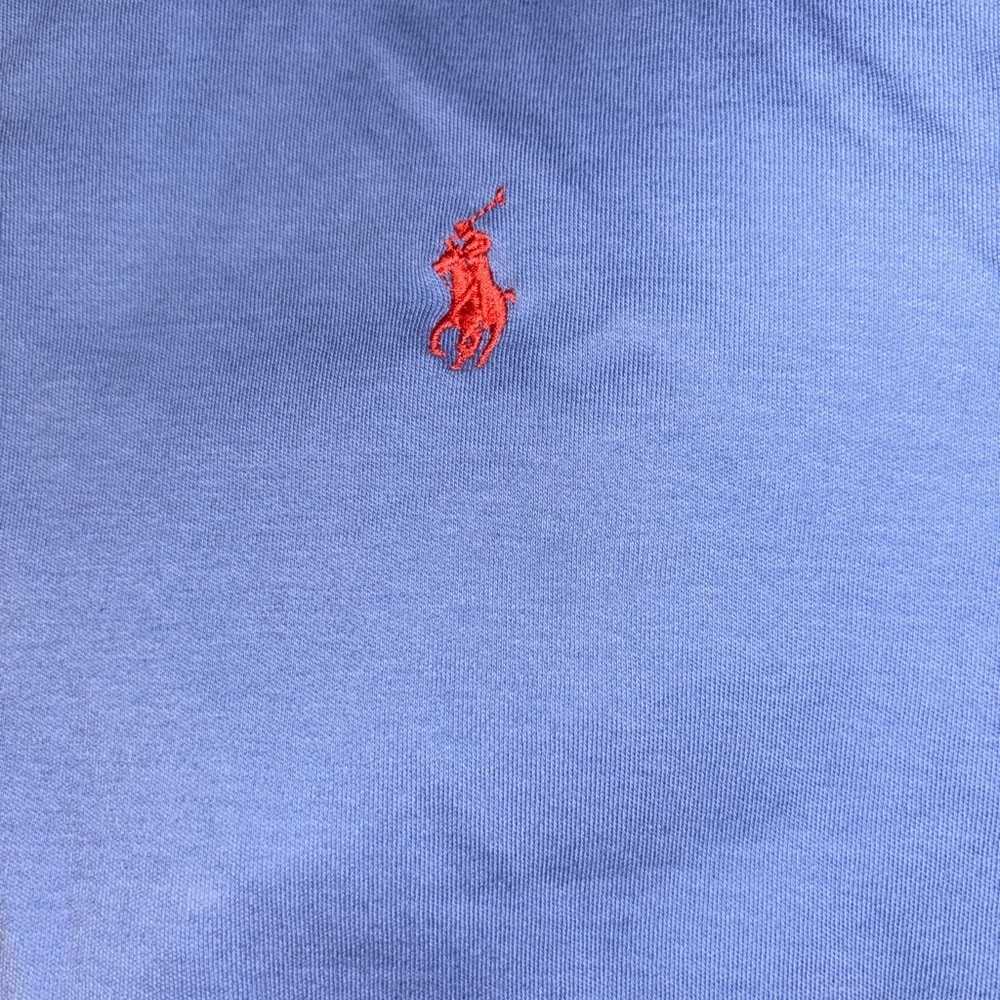 Polo by Ralph Lauren Men's Blue Polo Shirt Red Pony Slit on sides Large - Picture 4 of 8